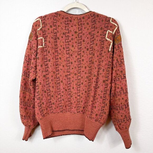 Vintage Crochetta Women's Salmon Sweater - Size M - 80s Glam is Back! - Picture 8 of 8